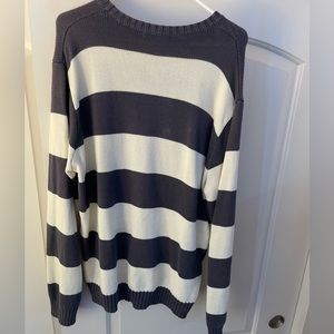 striped blue and white brandy melville sweater in size XL